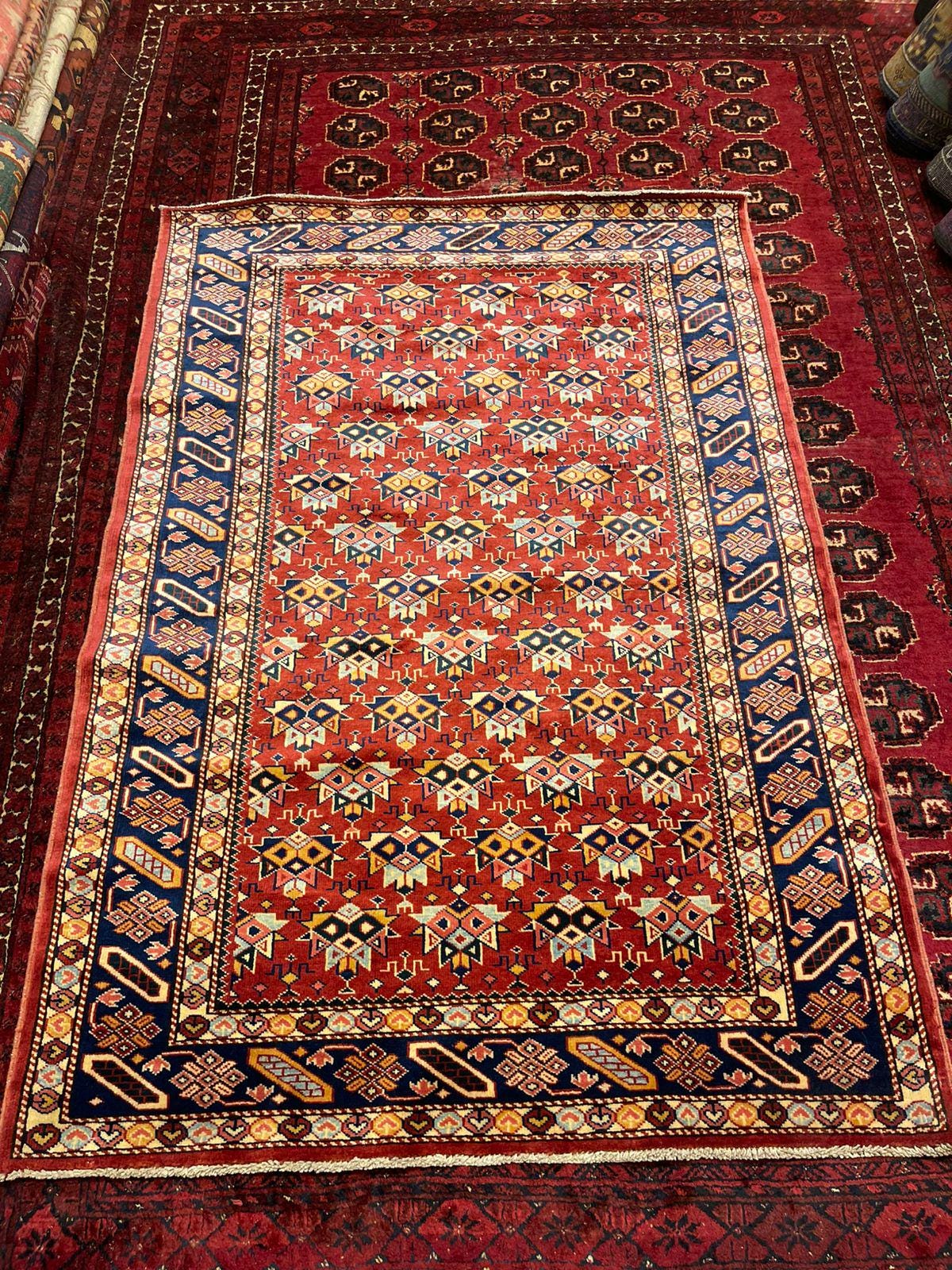 FREE SHIP 4 X 5.7 Ft Stunning Kapkazi Central Asian Rug,natural