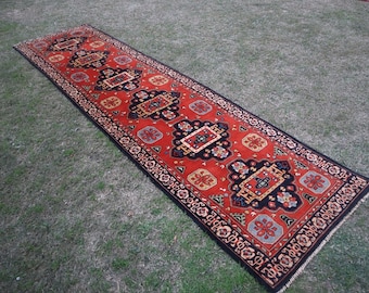 COLLECTORS’ PIECE Antique Shirvan Natural Vegetable Dye Extra Large Caucasian Hallway Runner