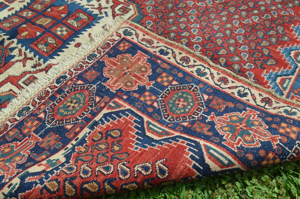 7 X 5.3 FT Antique Three Medallion Caucasus Floral Rug | Etsy