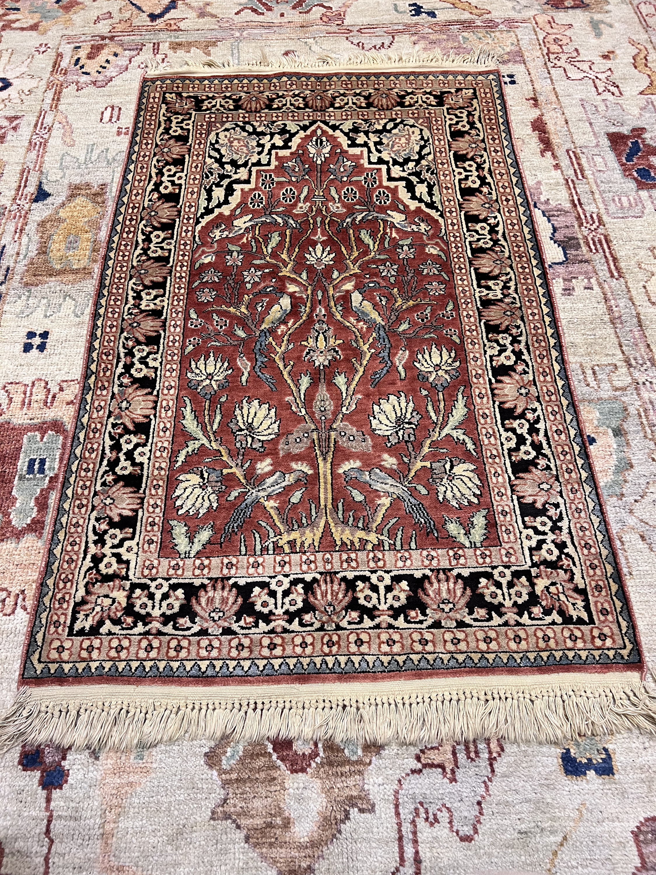 Hereke silk rug - Etsy 日本