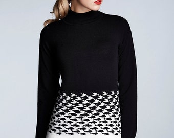 Soft merino wool sweater / black sweater / womens jumper / wool jumper