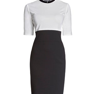 Block Monochrome Slip on Jersey Dress JACKIE by Rumour London image 5