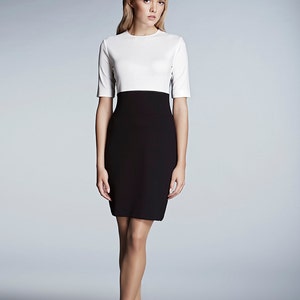 Block Monochrome Slip on Jersey Dress JACKIE by Rumour London image 1