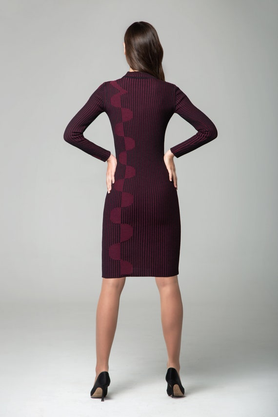 burgundy ribbed knit dress Burgundy Ribbed Knit Maternity Short Sleeve Sweater Dress