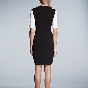 Block Monochrome Slip on Jersey Dress JACKIE by Rumour London image 4