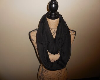 Black Viscose Chunky Scarf