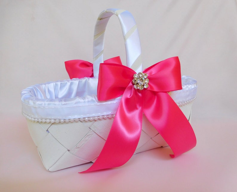 Three 3 Flower Girl Baskets Wicker Basket Rustic Baskets Etsy