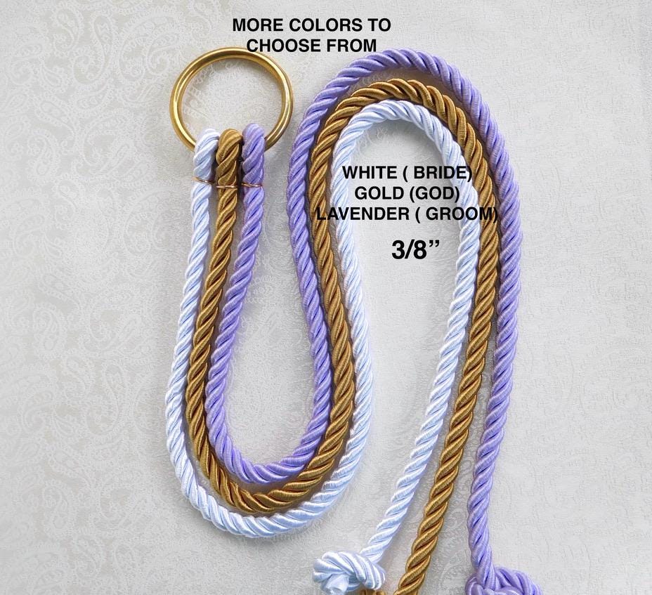 "Knot-binden-Zeremonie, dreisträngige Kordel, Hochzeit Unity Cord, dreisträngige Kordel, 3/8""