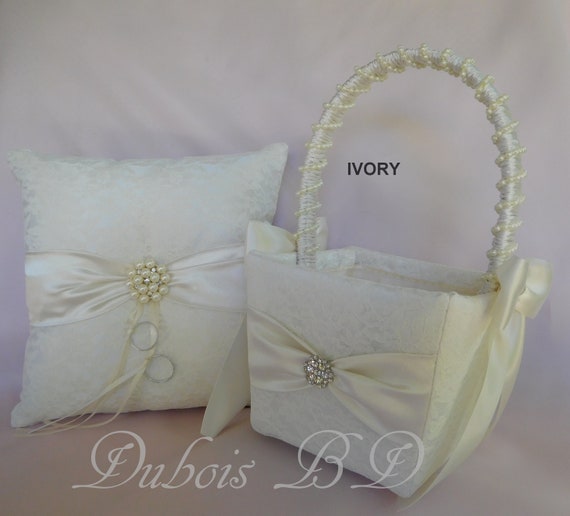 Wedding Ring Pillow Ivory White Or Champagne Ring Bearer Etsy