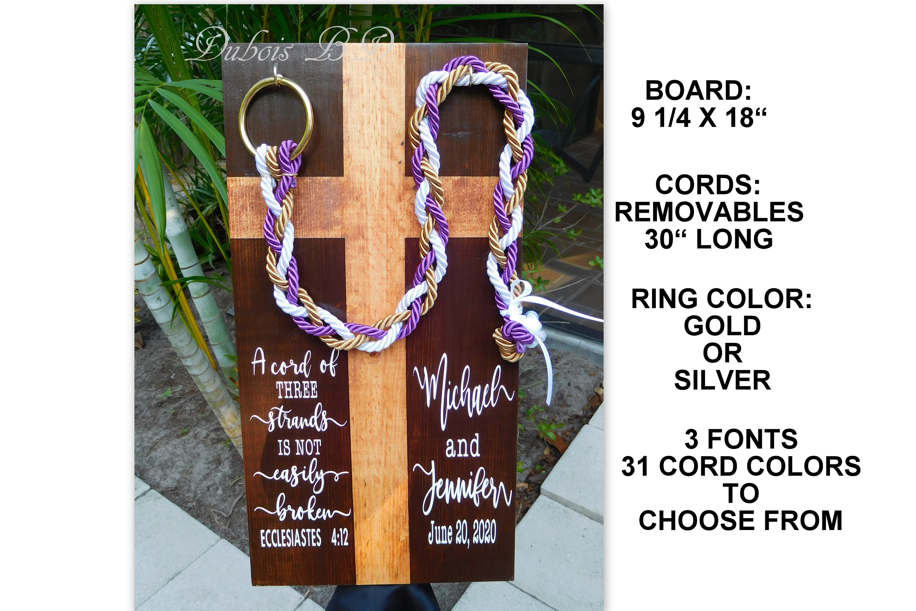 Knottying Ceremony Ecclesiastes 412 Christian Wedding Etsy