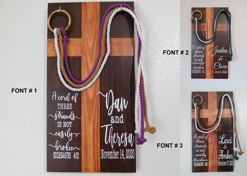 Knottying Ceremony Ecclesiastes 412 Christian Wedding Etsy