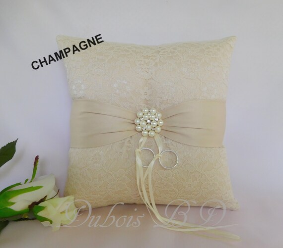 Champagne Ring Bearer Pillow Champagne White Or Ivory Ring Etsy