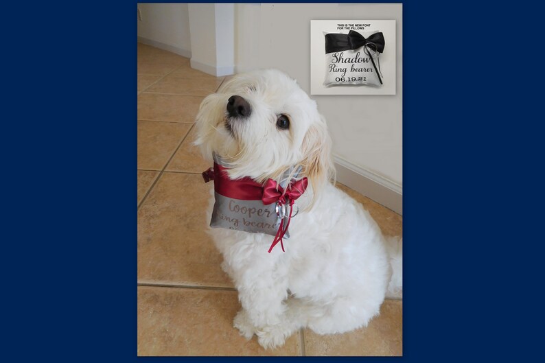 Personalized Dog Ring Bearer Pillow Dog Ring Pillow Wedding Etsy