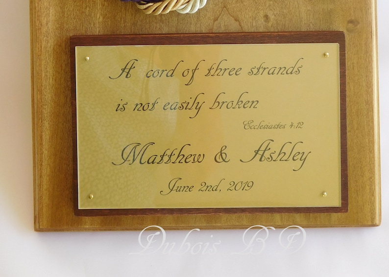 Knottying ceremony Ecclesiastes 412 Christian wedding Etsy