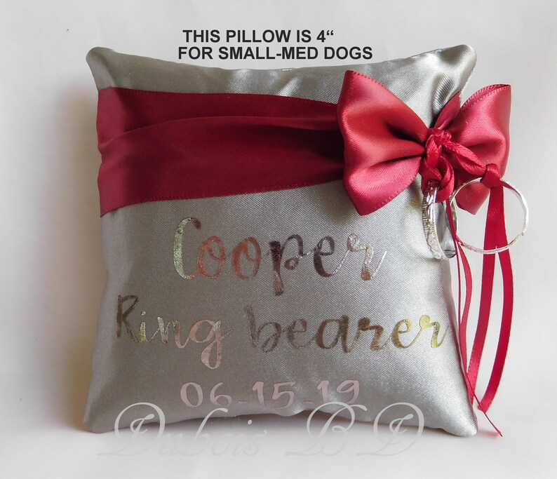 Dog ring pillow personalized dog ring bearer pillow Wedding Etsy