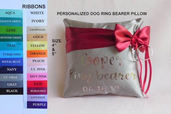 Personalized Dog Ring Bearer Pillow Dog Ring Pillow Wedding Pillow