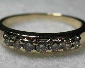 Vintage 9ct Gold & Diamond Half Eternity (Wedding) Ring