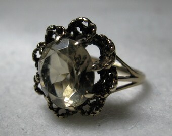 A Gorgeous Solitaire Citrine? 9ct Gold Ring