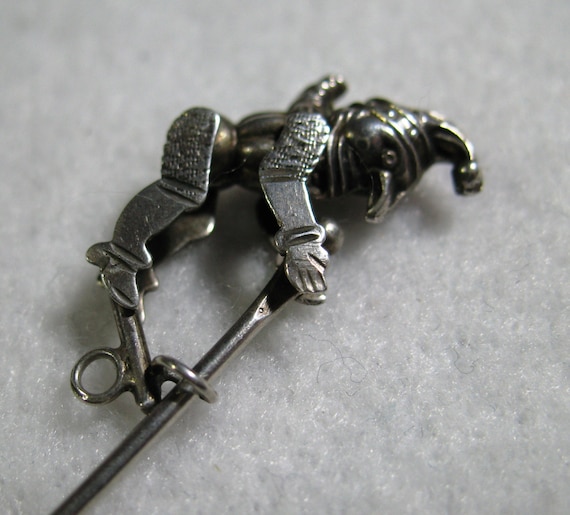 Rare Antique Solid Silver Mechanical Articulated … - image 1