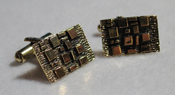 Vintage 22ct Gold Plated Sterling Silver Cufflinks - image 1