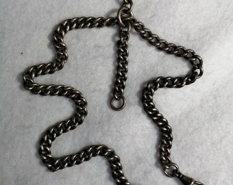 Antique Sterling Silver Double Albert Chain