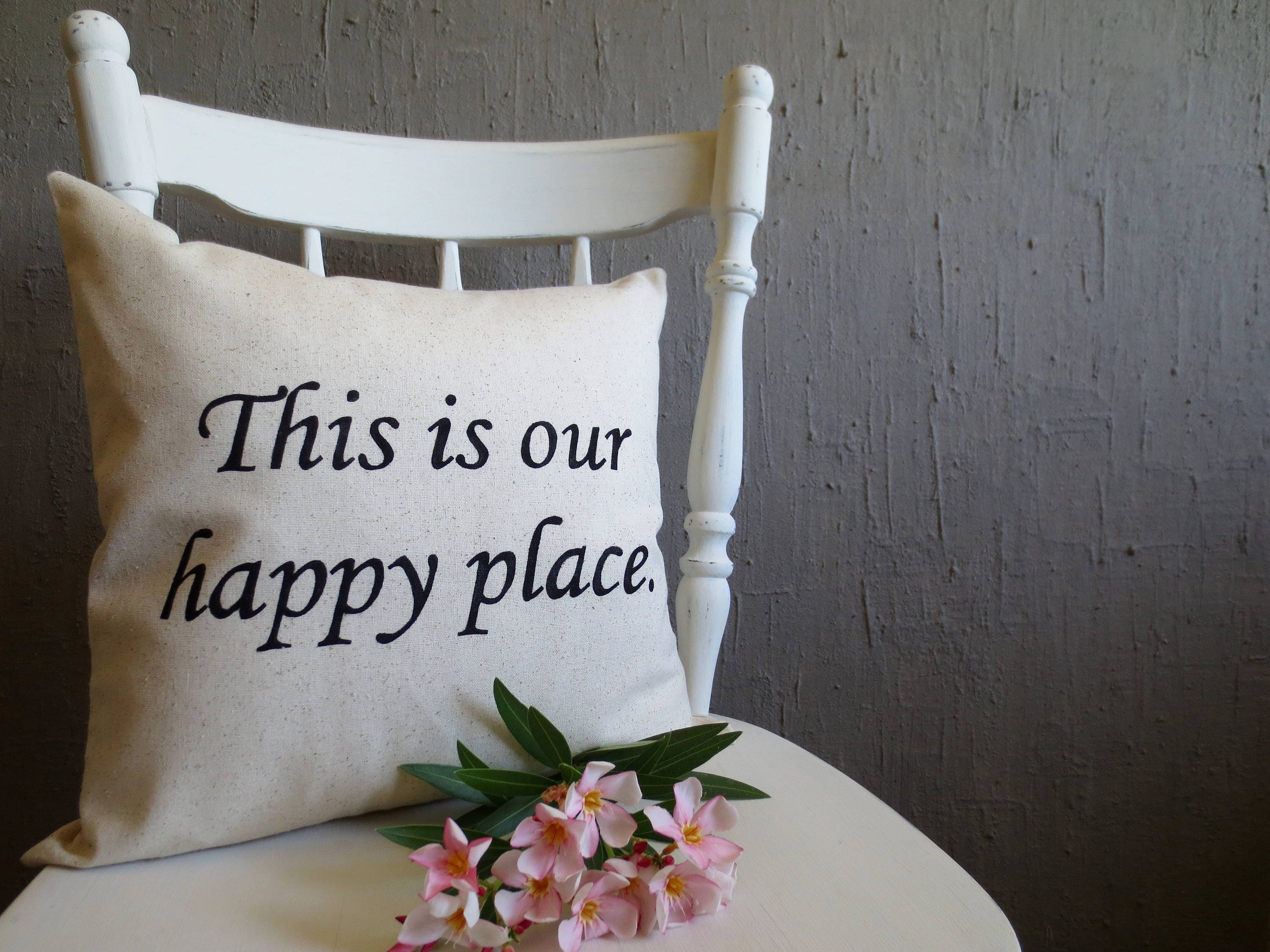 Throw Pillow This is our happy place Pillow Cover Etsy