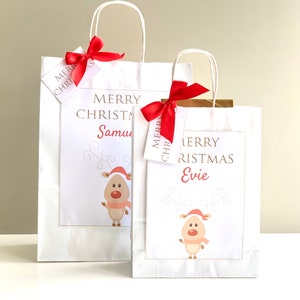 Personalised Christmas Gift Bag - Rupert reindeer