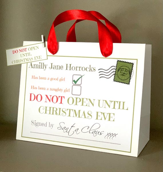 Personalised Christmas Eve Gift Bag