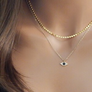 Dainty Evil Eye Necklace, Gift for Her, Symbol of Protection and Good Luck Talisman Ramadan Celebration Gift image 2