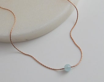 Gemstone Necklace, Birthstone Choker, Dainty Gold Necklace, Opal Choker Rose Gold Silver Mother’s Day Gift for Her