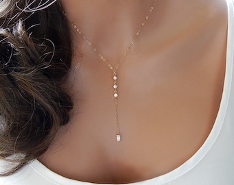 Lariat Necklace Bridesmaid Engagement Gift