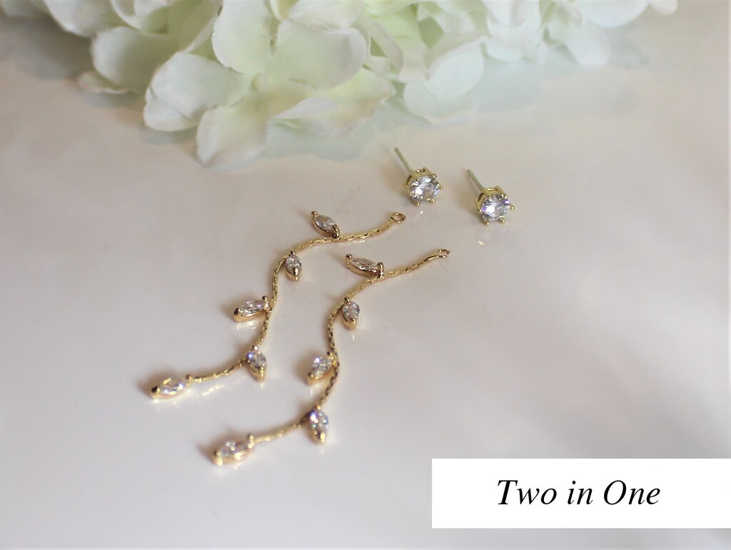 Orecchini Art Déco In Argento 925 Con Zirconia Cubica Baguette – Chiusura A Leva – Regalo Ballo Di Fine Anno
