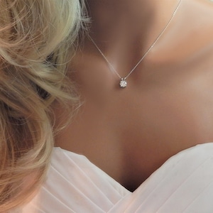Ensemble Bijoux Argent 925 : Collier Ras De Cou Et Boucles D'oreilles Zircon - Design Simple Et élégant, Chaîne Réglable 37+5 Cm