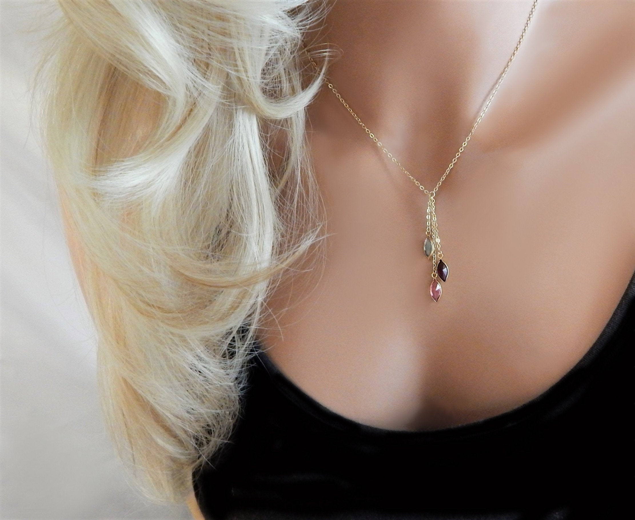 Birthstone Necklace Woman Mothers Day 