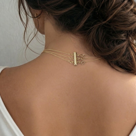 Layered Necklace Detangler, 14K Gold Filled Detangler Clasp, Layering Necklace Spacer, Multi Strand Necklace, Untangling Clasp, Silver