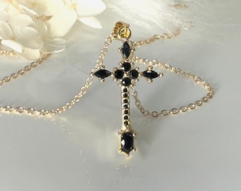 Dainty Cross Necklace: Sterling Silver or Gold Faith Pendant