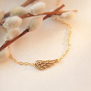 Naszyjnik ze skrzydłami anioła, naszyjnik ze srebra próby 925 z aniołem stróżem, biżuteria pamiątkowa, prezent na znak współczucia dla niej zdjęcie 5