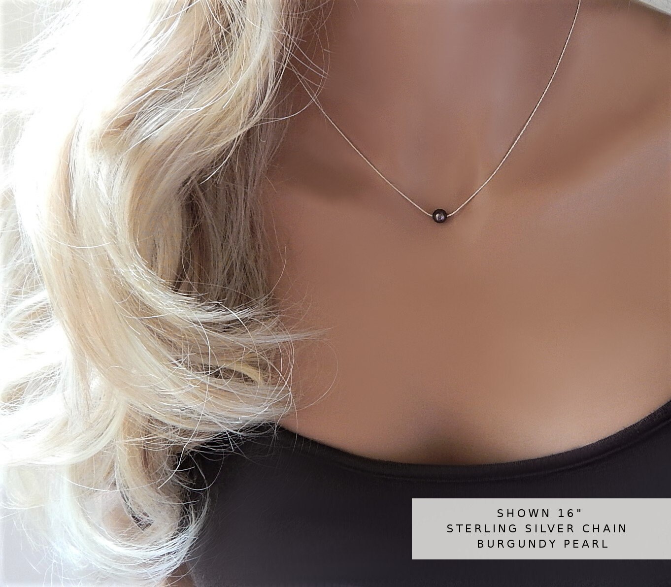 Pearl Necklace for Women Gold Choker Dainty Single June Birthstone Pearl Bridesmaid Mothers Day Silver Wedding Necklace Gift for Her