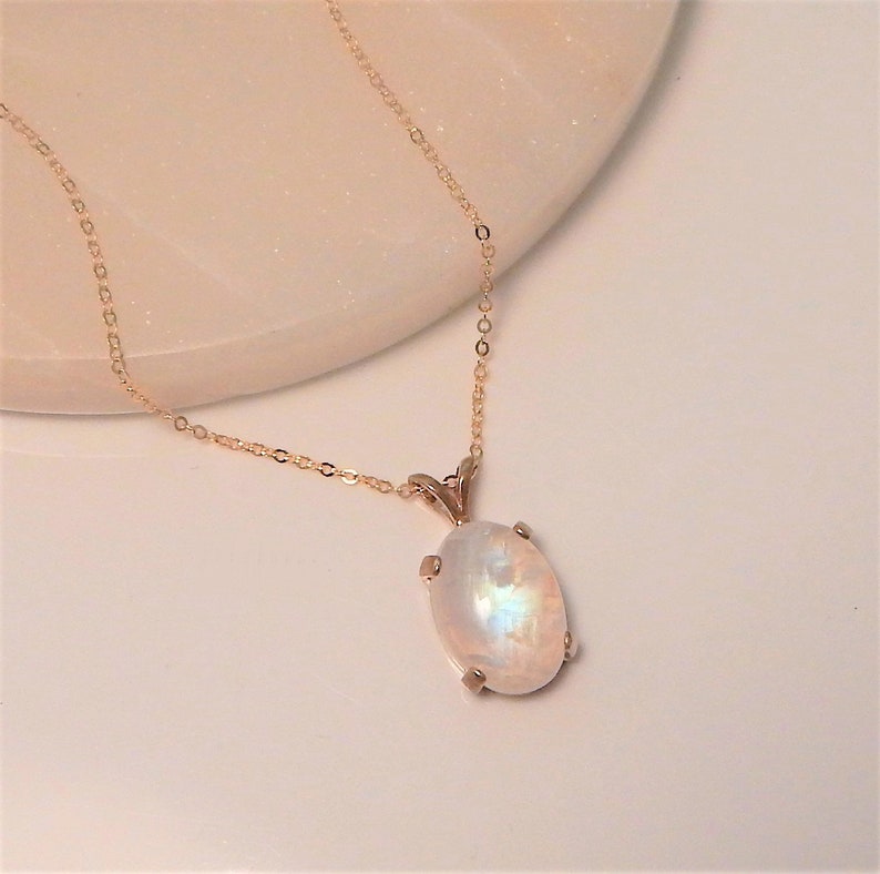 Moonstone Necklace for Woman Moonstone Gemstone Necklace - Etsy