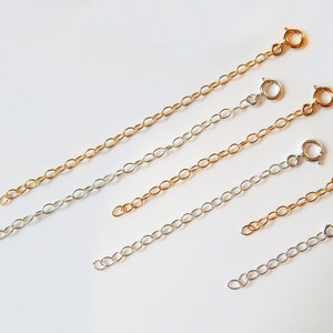Mudder 8 Pcs Stainless Steel Necklace Extension Chain Bracelet Extender  Chain Gold Chain Extenders for Necklaces Gold Necklace Extender, 4  Different Length, 6 I…