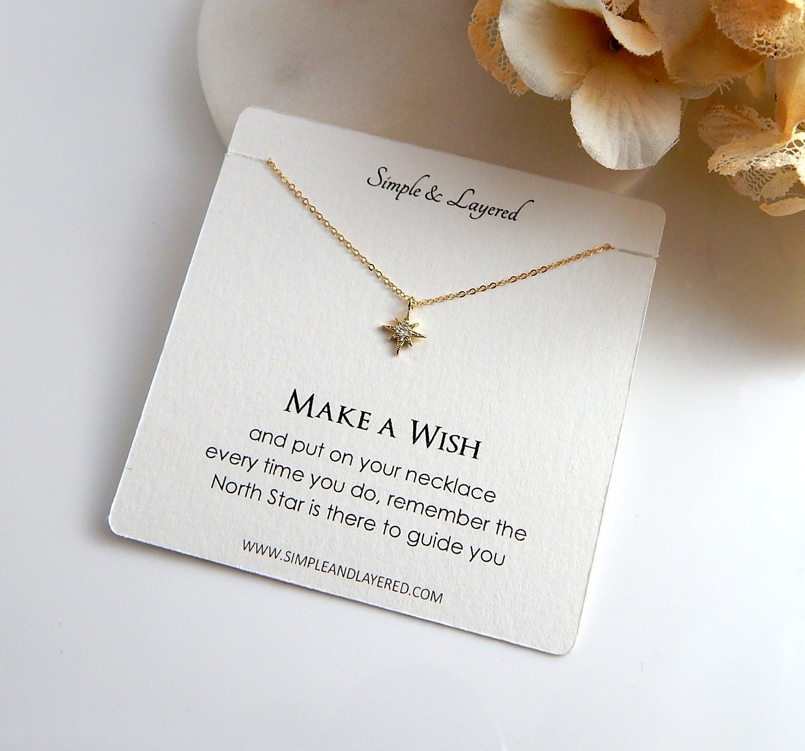 Celestial North Star Necklace for Women 