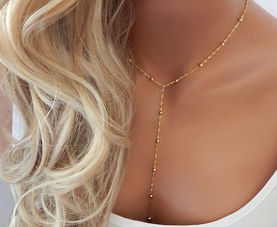 Beaded y deals necklace