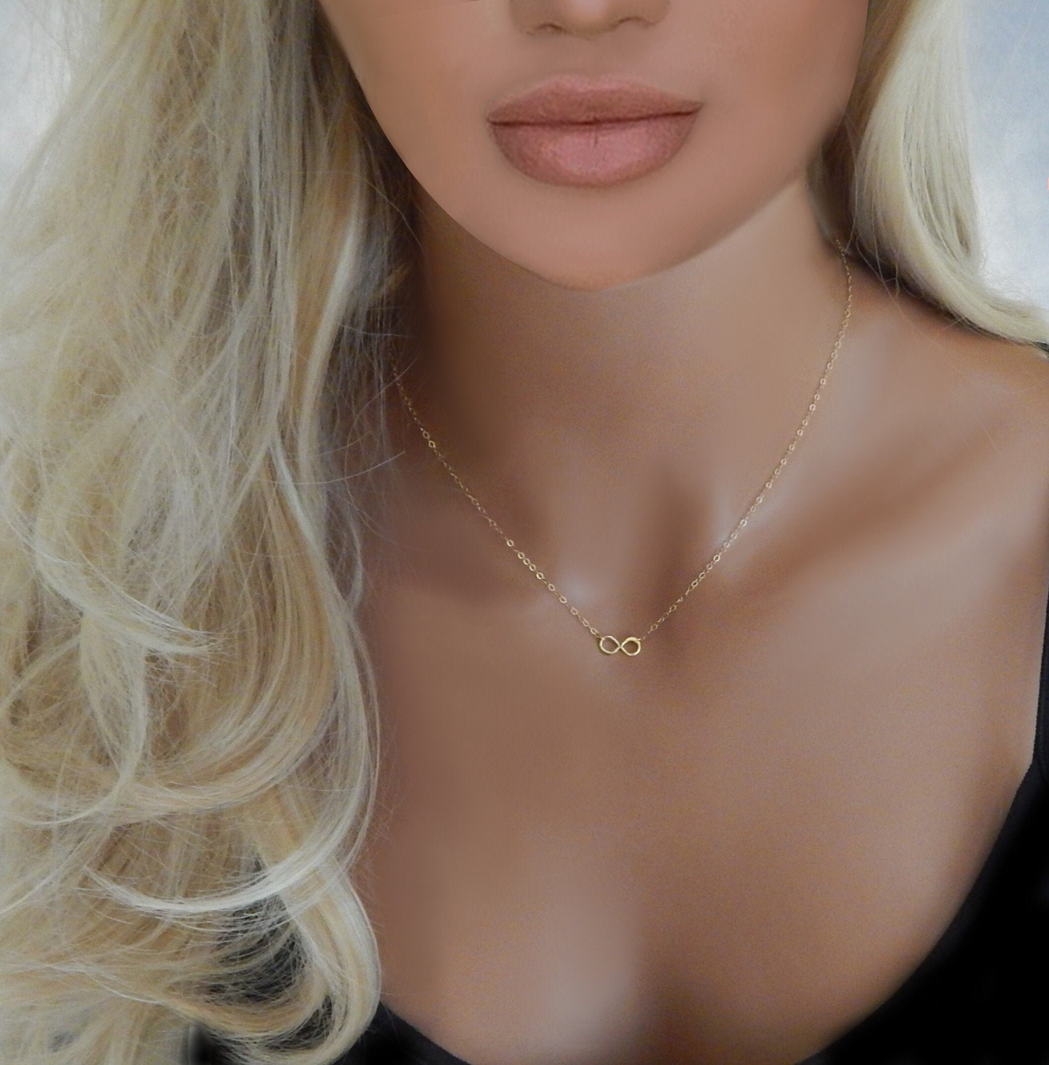 Infinity choker necklace gold Clearance