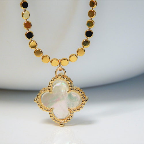 Mother of Pearl Clover Necklace for 