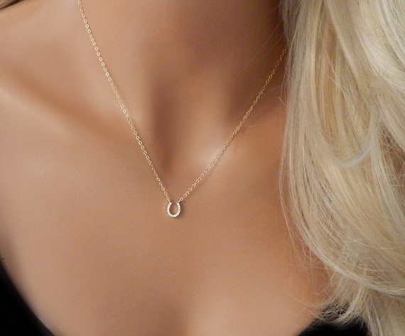Dainty horseshoe necklace clearance