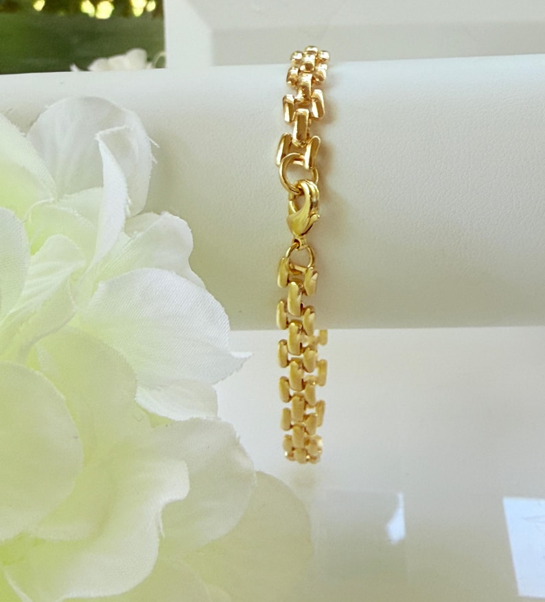Gold Panther Chain Bracelet, 14k Gold Filled, Minimalist Jewelry image 5