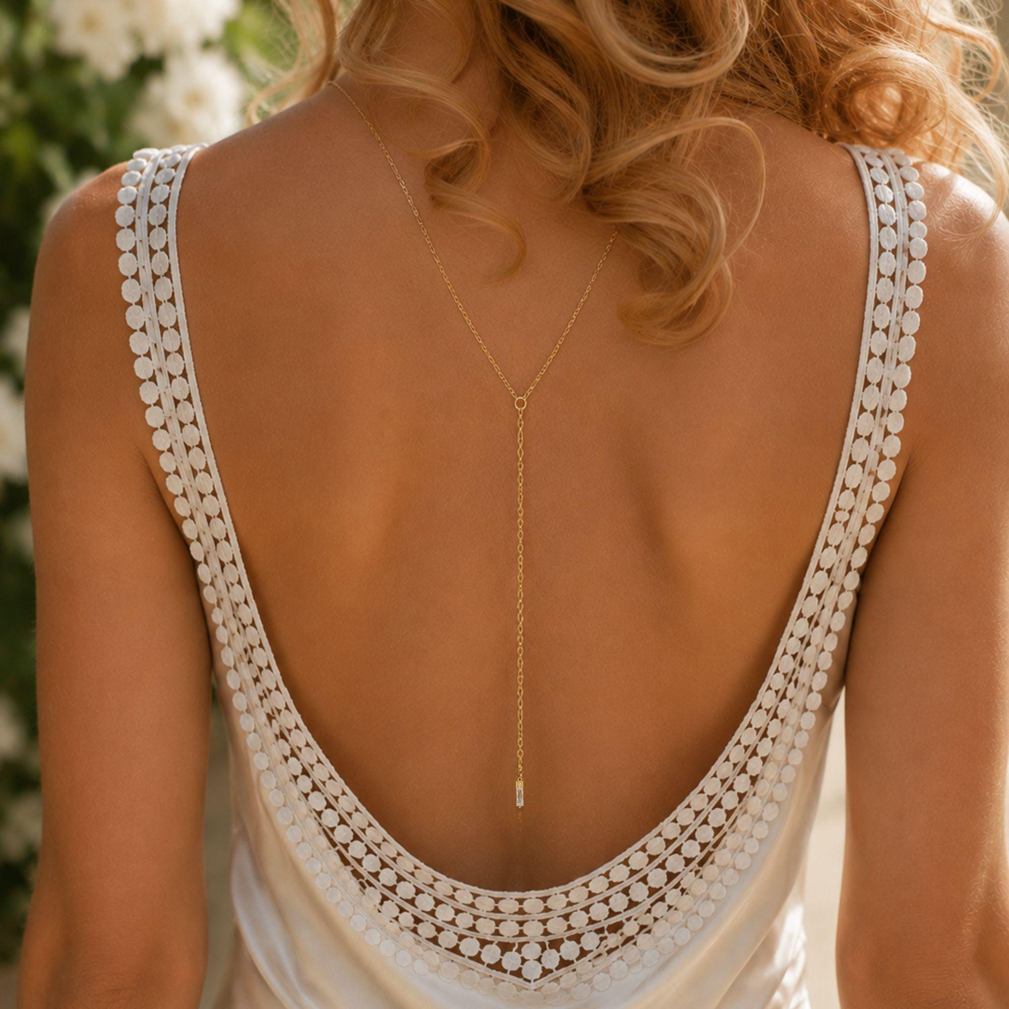 long necklace for low cut dress Lariat necklace Size:size 1 with train High Summer 25 70+ Best Christmas Party H Clarity