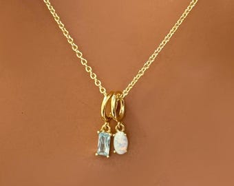 Personalized Family Birthstone Necklace, Custom Mom Necklace with Kids Birthstones, Mother’s Day Gift, Gold Sterling Silver Jewelry