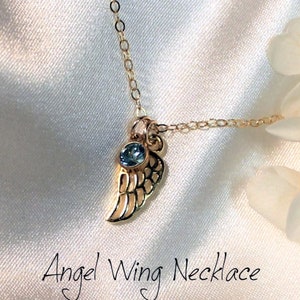 Angel Wing Necklace, Miscarriage Necklace, Memorial Gift, Guardian Angel Gift for Mother, Daughter, Loss of Baby, Child, Sympathy Gift