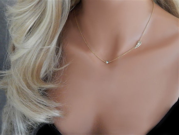 Guardian angel 2024 birthstone necklace